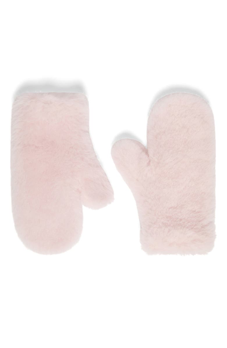 Max Mara Ombrato Alpaca Blend Mitts, Main, color, Beige Pink