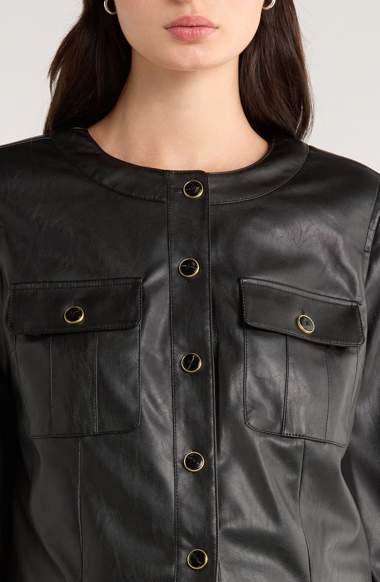 PAIGE Verity Faux Leather Jacket, Alternate, color, Black