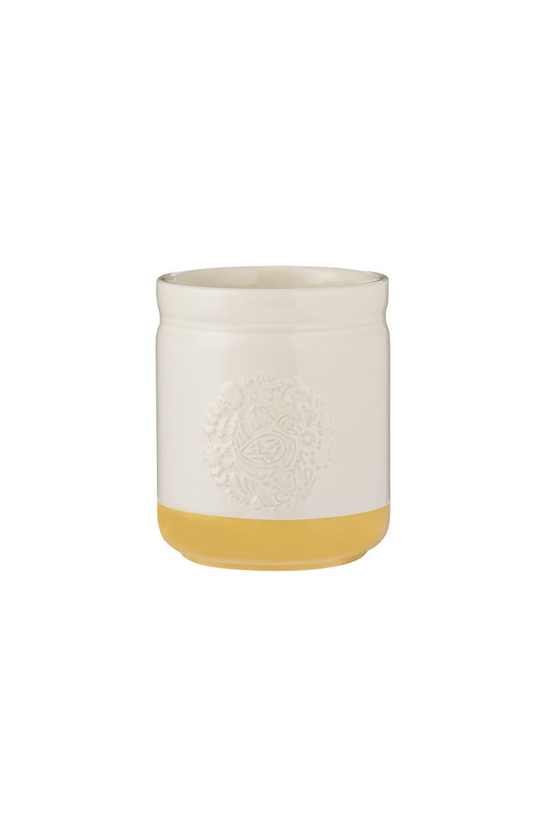 MASON CASH Home to Roost Utensil Crock, 6" x 5", Main, color, Yellow