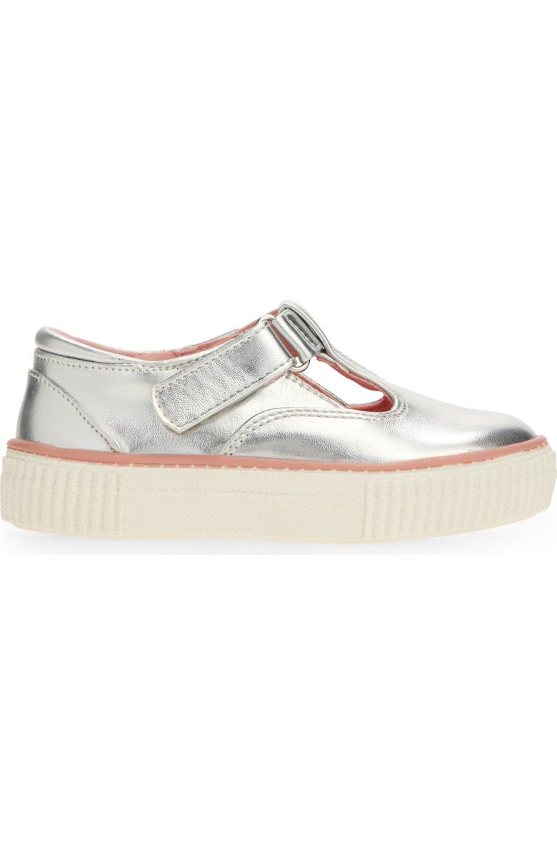 Tucker + Tate Tabitha T-Strap Mary Jane Flat, Alternate, color, Silver Metallic