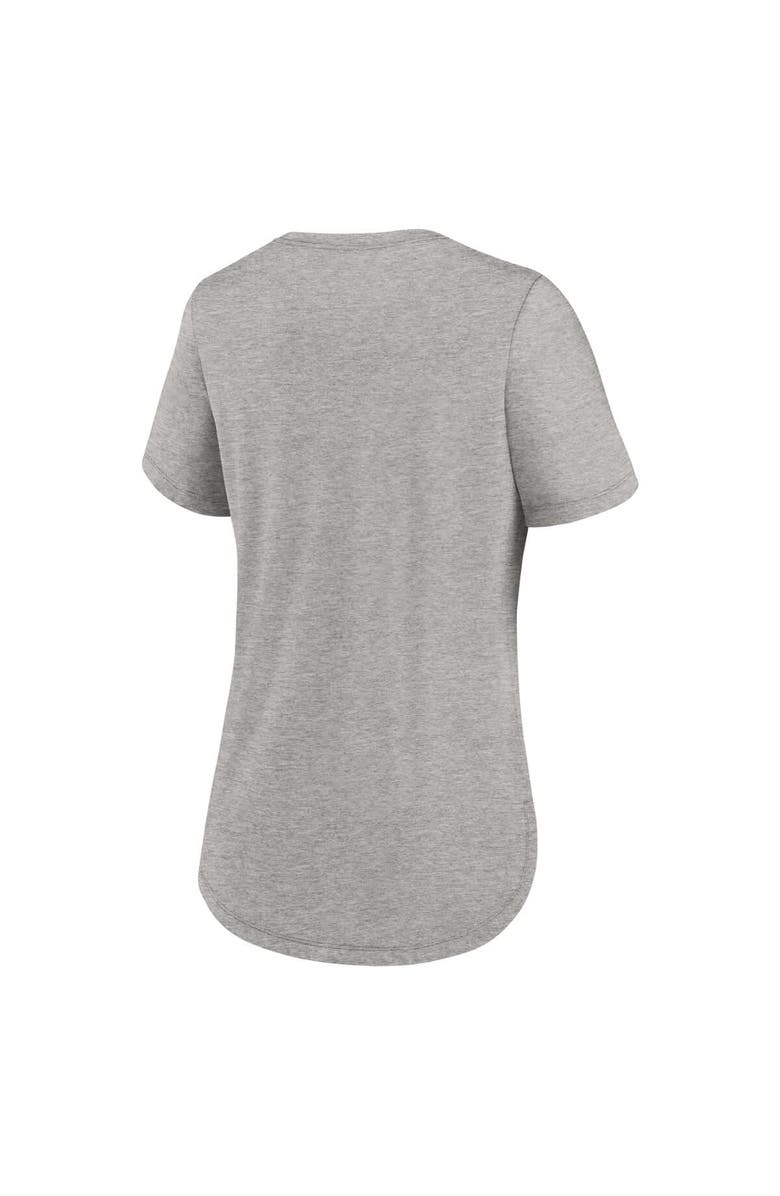 Nike Women's Nike Heather Gray Washington Nationals Hot Prospect Tri-Blend T-Shirt, Alternate, color, Heather Gray