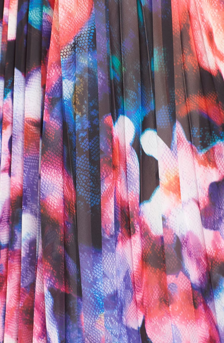 Maggy London Pleat Chiffon Trapeze Dress, Alternate, color,