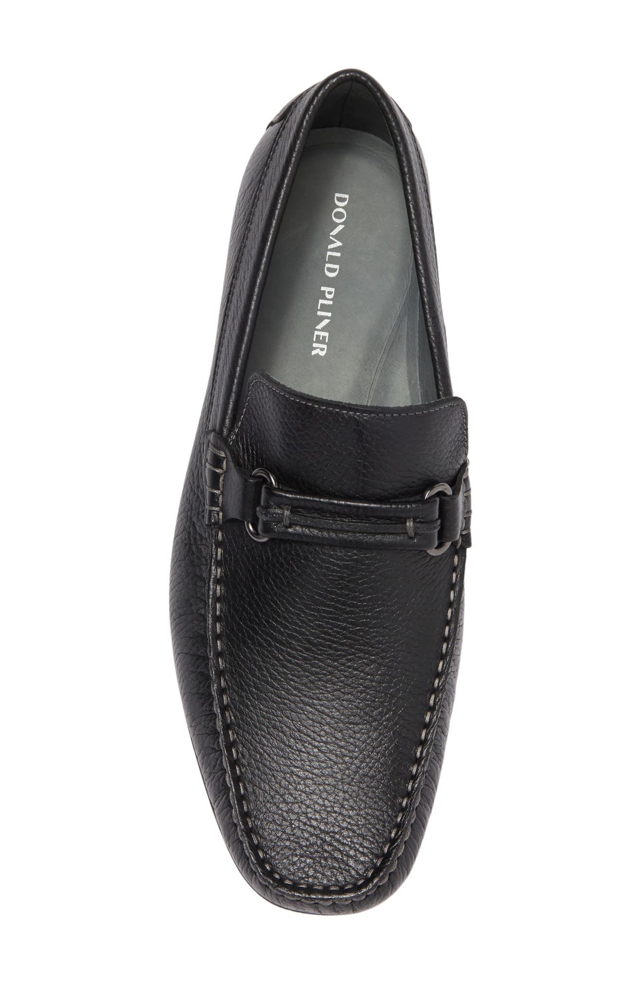 Donald Pliner Leather Loafer, Alternate, color, Black