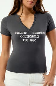 PacSun Logo Henley T-Shirt