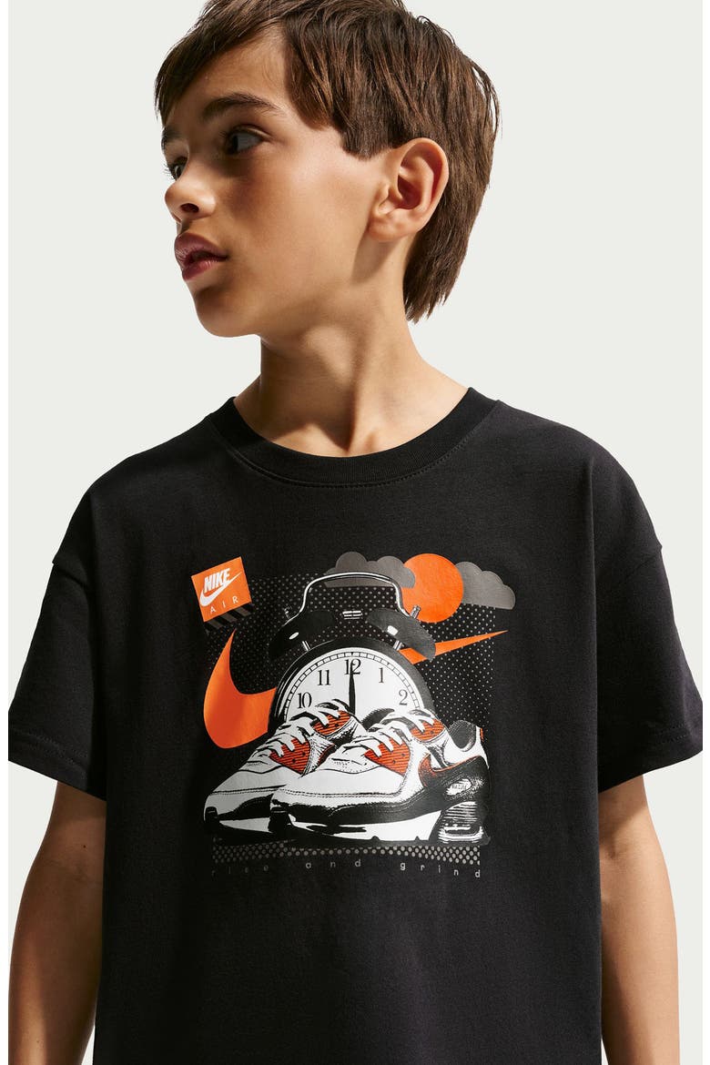 Kids' Sportswear Graphic T-Shirt, Alternate, color, BLACK