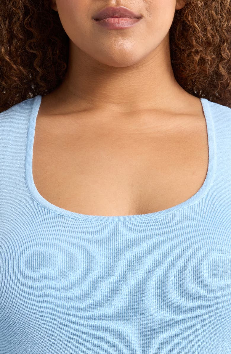 Tahari ASL Scoop Neck Sweater Tank, Alternate, color, Ice Blue