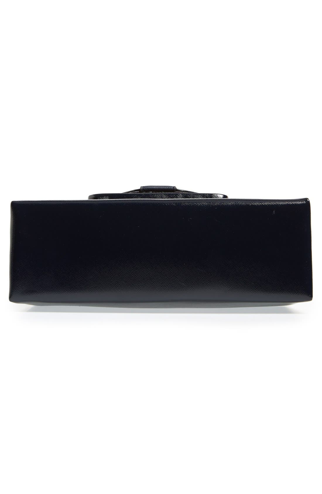 'Large' Faux Leather Tote, Alternate, color, NAVY