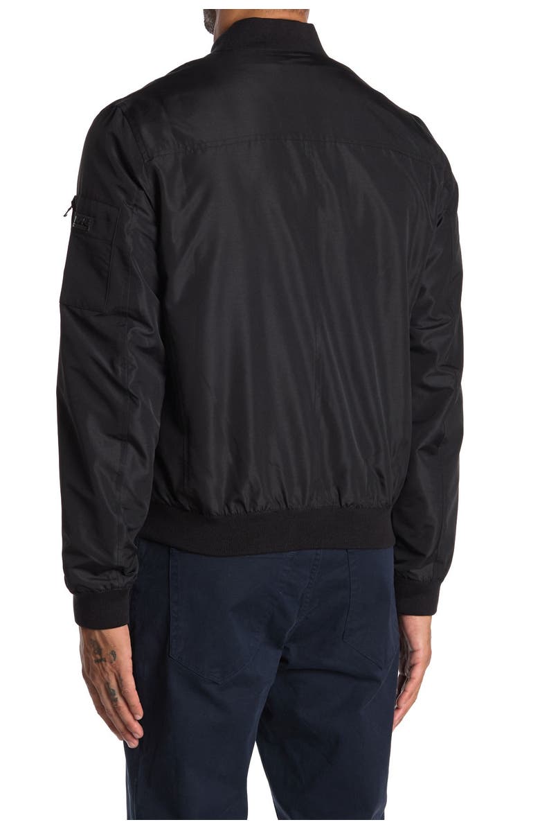 Michael Kors Alba Taslan Bomber Jacket, Alternate, color, Black