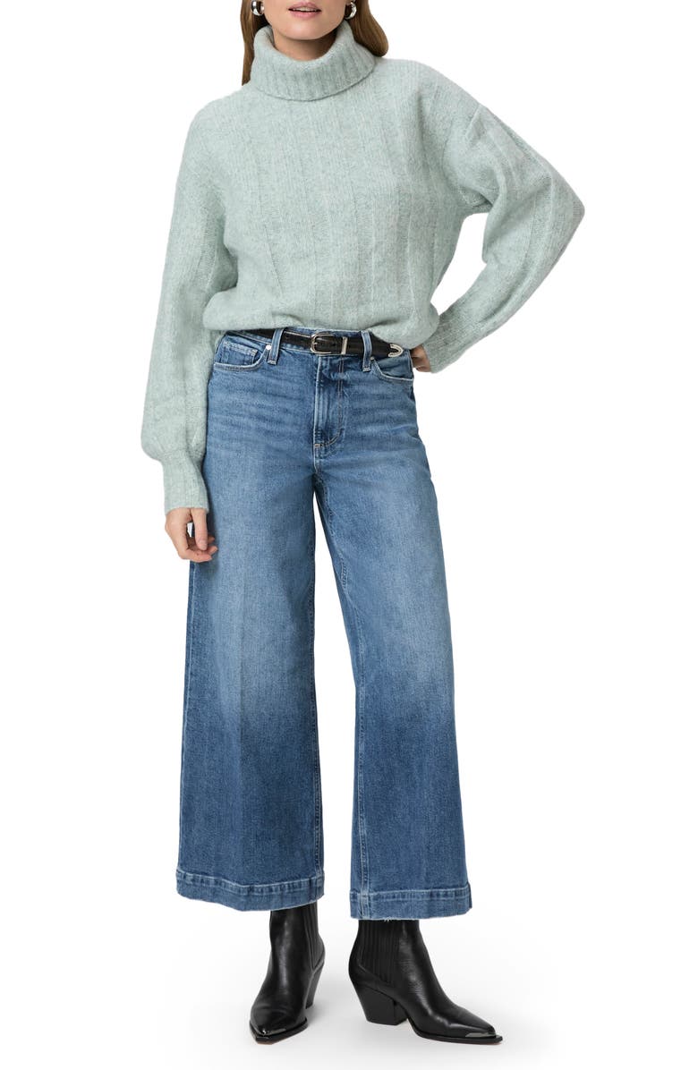 PAIGE Harper High Waist Ankle Wide Leg Jeans, Alternate, color, Wings
