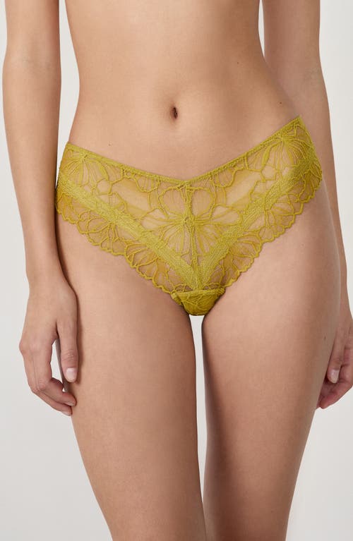 Etam Hedonisme Lace Hipster Panties In Green