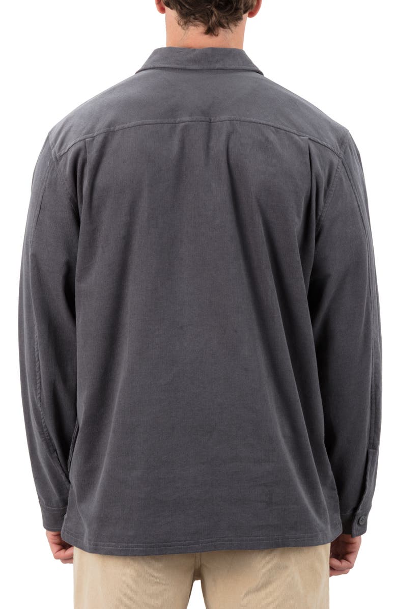 Hurley Lido Corduroy Overshirt, Alternate, color, Ion Grey