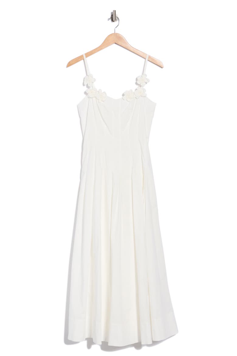 Priya Cotton Poplin Midi Dress, Main, color, MILK