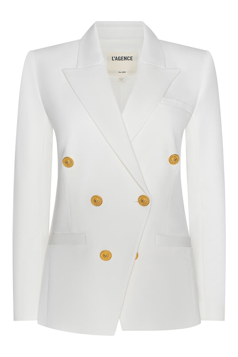 Kyomi Double Breasted Blazer, Alternate, color, WHITE