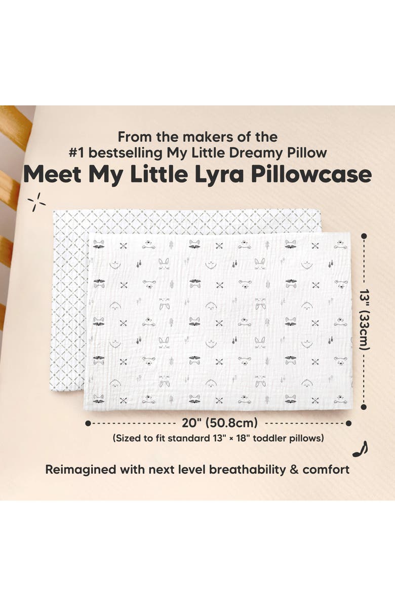 KeaBabies 2-Pack My Little Lyra Pillowcases, Alternate, color, Nordic