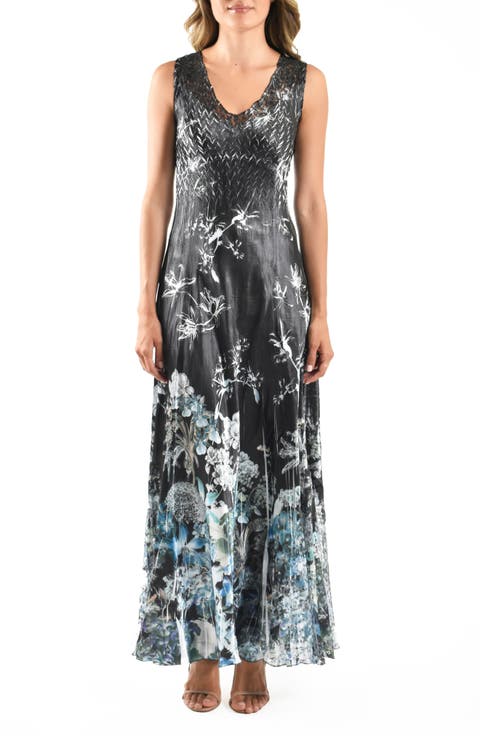 Lace-Up Back Maxi Dress