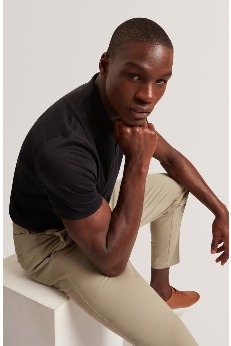 Connall Cotton Polo, Alternate, color, BLACK