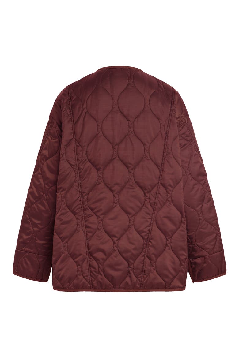 Oversize Quilted Jacket, Alternate, color, MERLOT