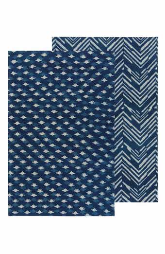 Set of 2 Block Print Tea Towels