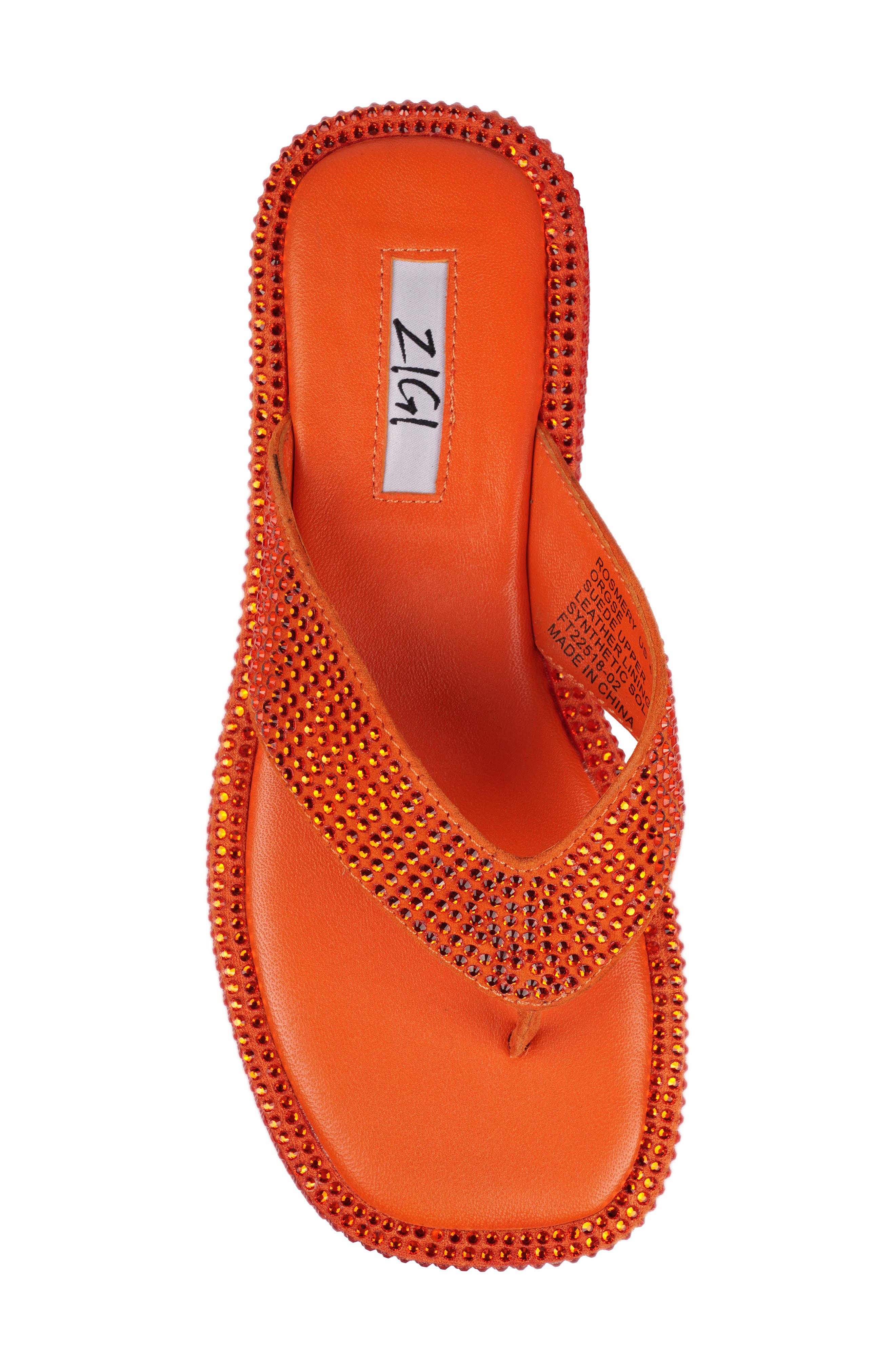 ZIGI Rosmery Platform Flip Flop, Alternate, color, Orange Suede