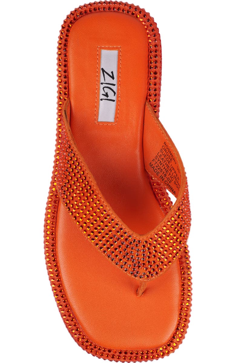 ZIGI Rosmery Platform Flip Flop, Alternate, color, Orange Suede