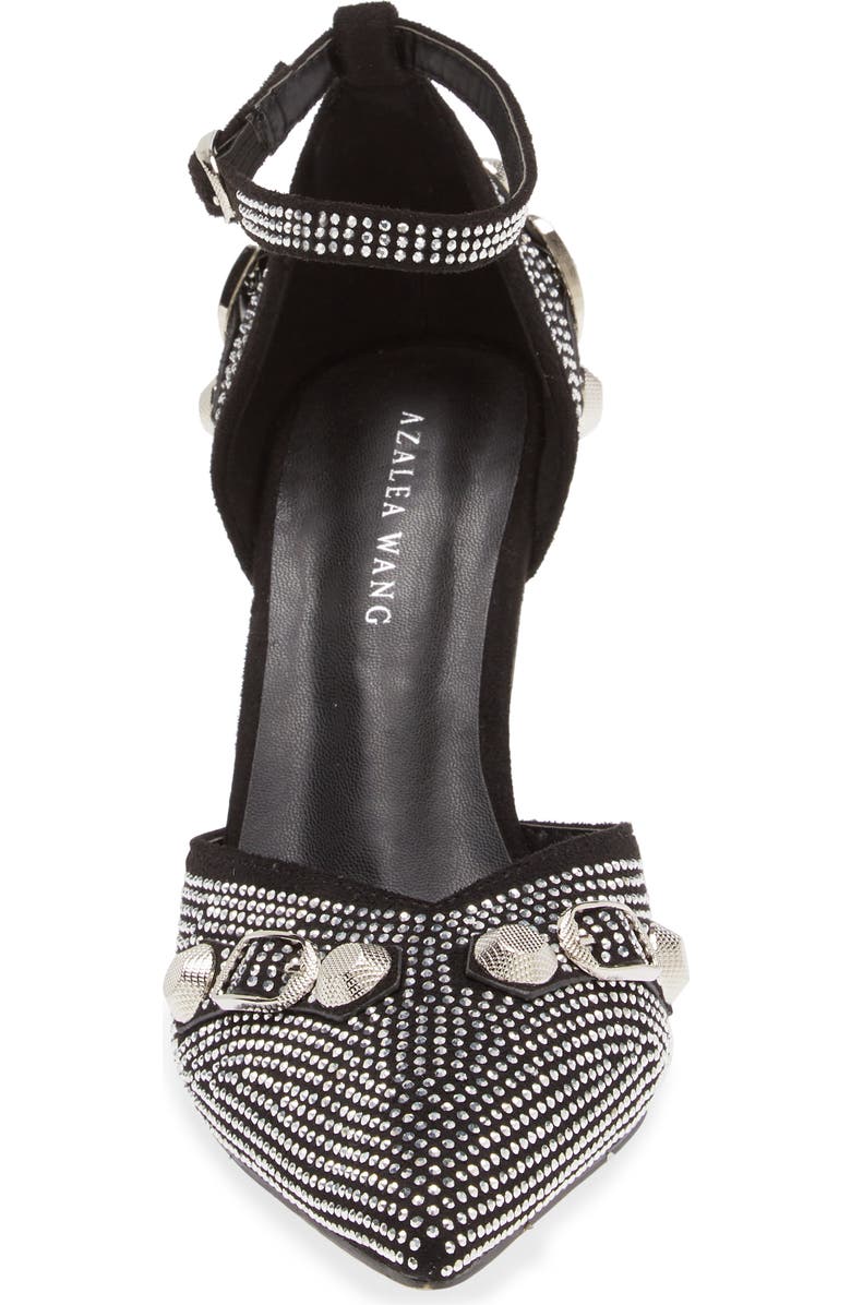 AZALEA WANG Tickles Ankle Strap Pointed Toe Pump, Alternate, color,