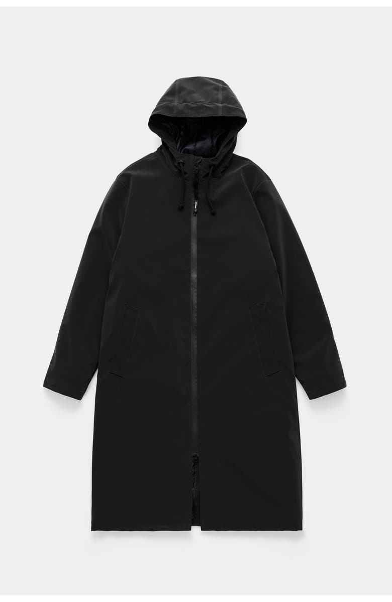 Stutterheim Stockholm Long Matte Winter Coat, Alternate, color, Black