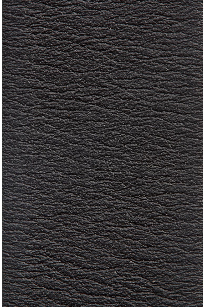 Sarda Monogram Leather Belt, Alternate, color, BLACK