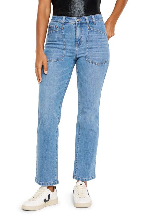 Patch Pocket Ankle Demi Bootcut Jeans