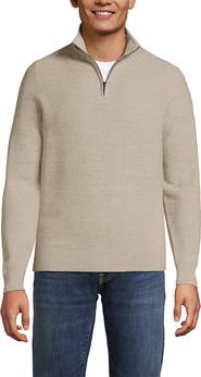 Lands' End Long Sleeve Summer Weight Quarter Zip