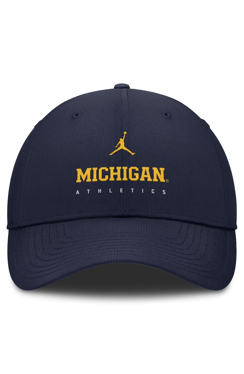 Jordan Brand Men
s Jordan Brand Navy Michigan Wolverines Club Performance Adjustable Hat, Alternate, color, Navy