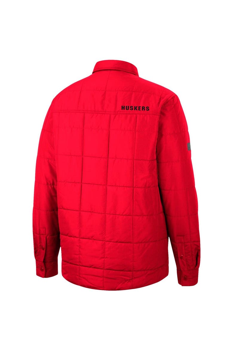 Men's Colosseum Scarlet Nebraska Huskers Detonate Quilted Full-Snap Jacket, Alternate, color, Scarlet