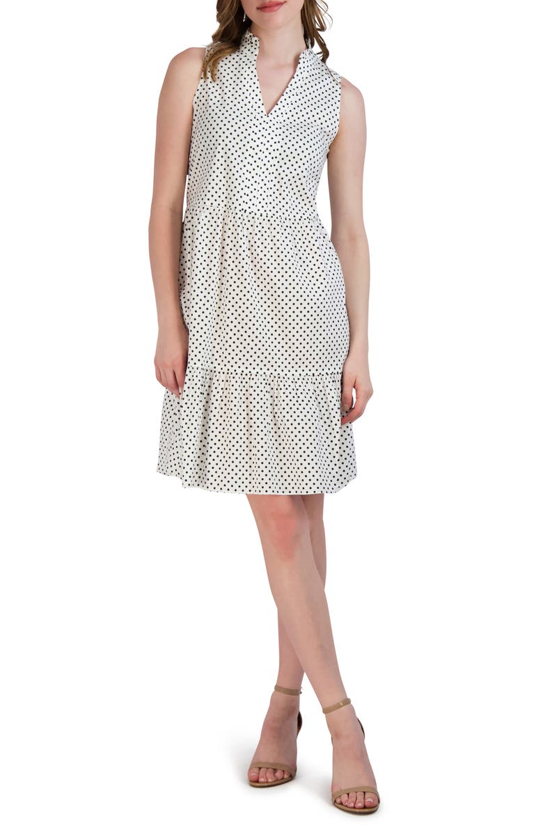 52SEVEN Ruffle Collar Sleeveless Cotton Dress, Main, color, 