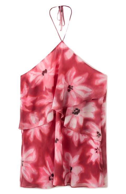 Floral Printed Halter Dress