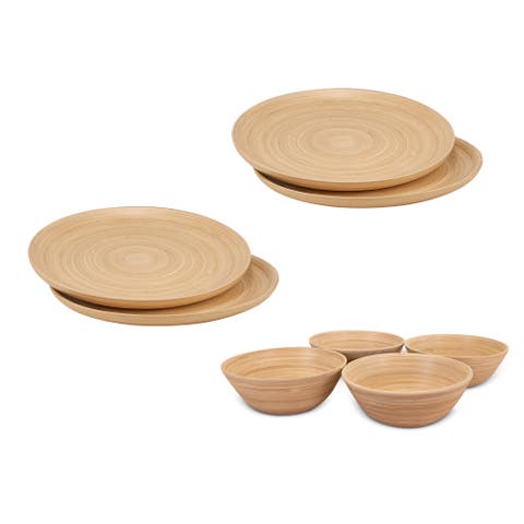 8 Piece Plate & Salad Bowl Set