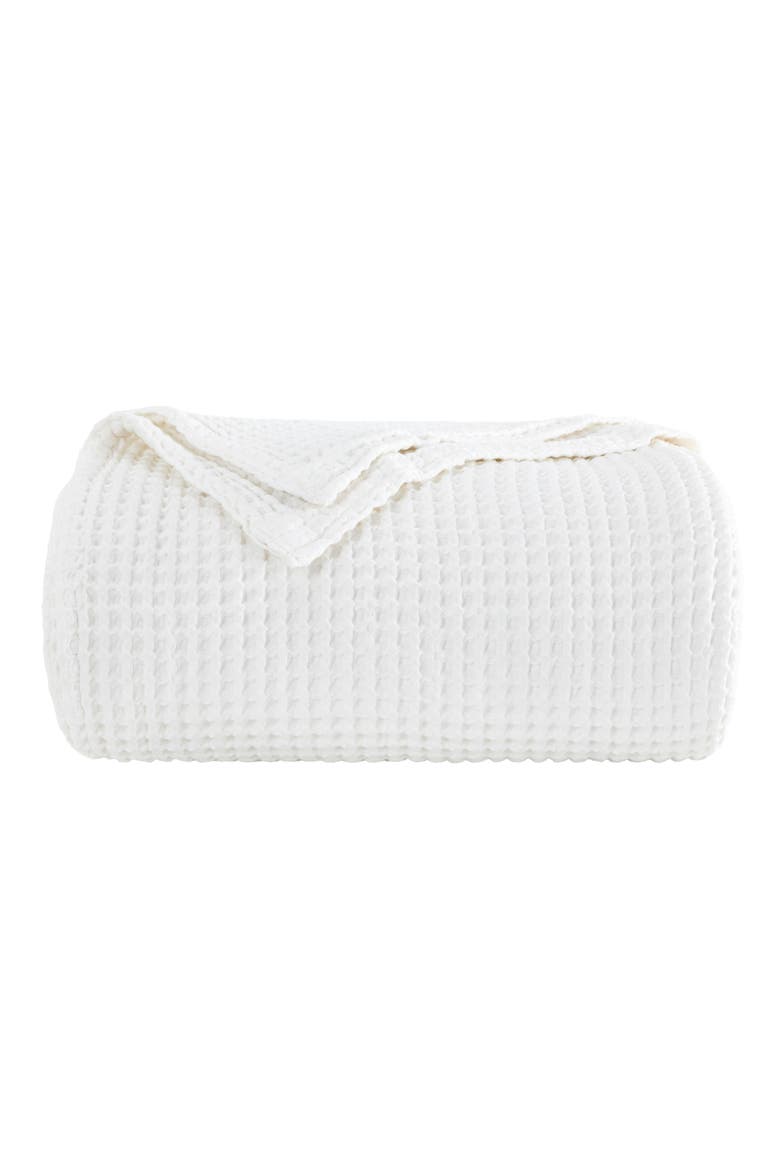 Waffle Weave Cotton Blanket, Main, color, WHITE