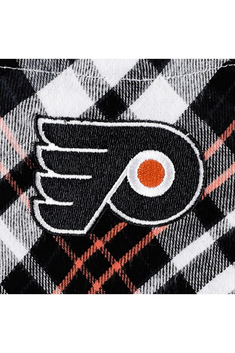 Women's Concepts Sport Black Philadelphia Flyers Mainstay Flannel Full-Button Long Sleeve Nightshirt, Alternate, color, Black