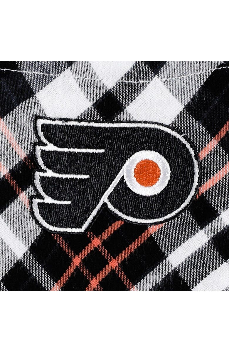 CONCEPTS SPORT Women's Concepts Sport Black Philadelphia Flyers Mainstay Flannel Full-Button Long Sleeve Nightshirt, Alternate, color, Black