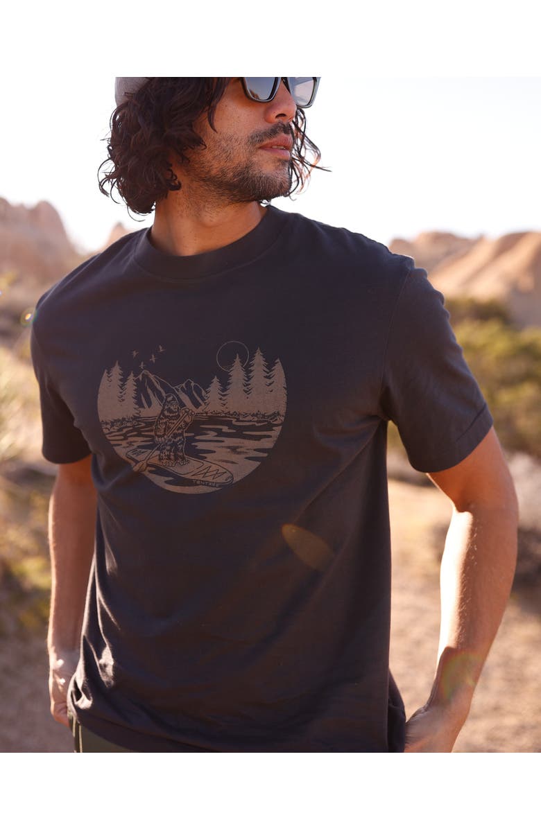 tentree Regenerative Lake Life Portal T-Shirt, Alternate, color, Graphite/Clay