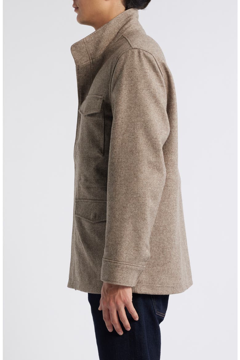 Felted Wool Blend Field Jacket, Alternate, color, COL 3 TAN