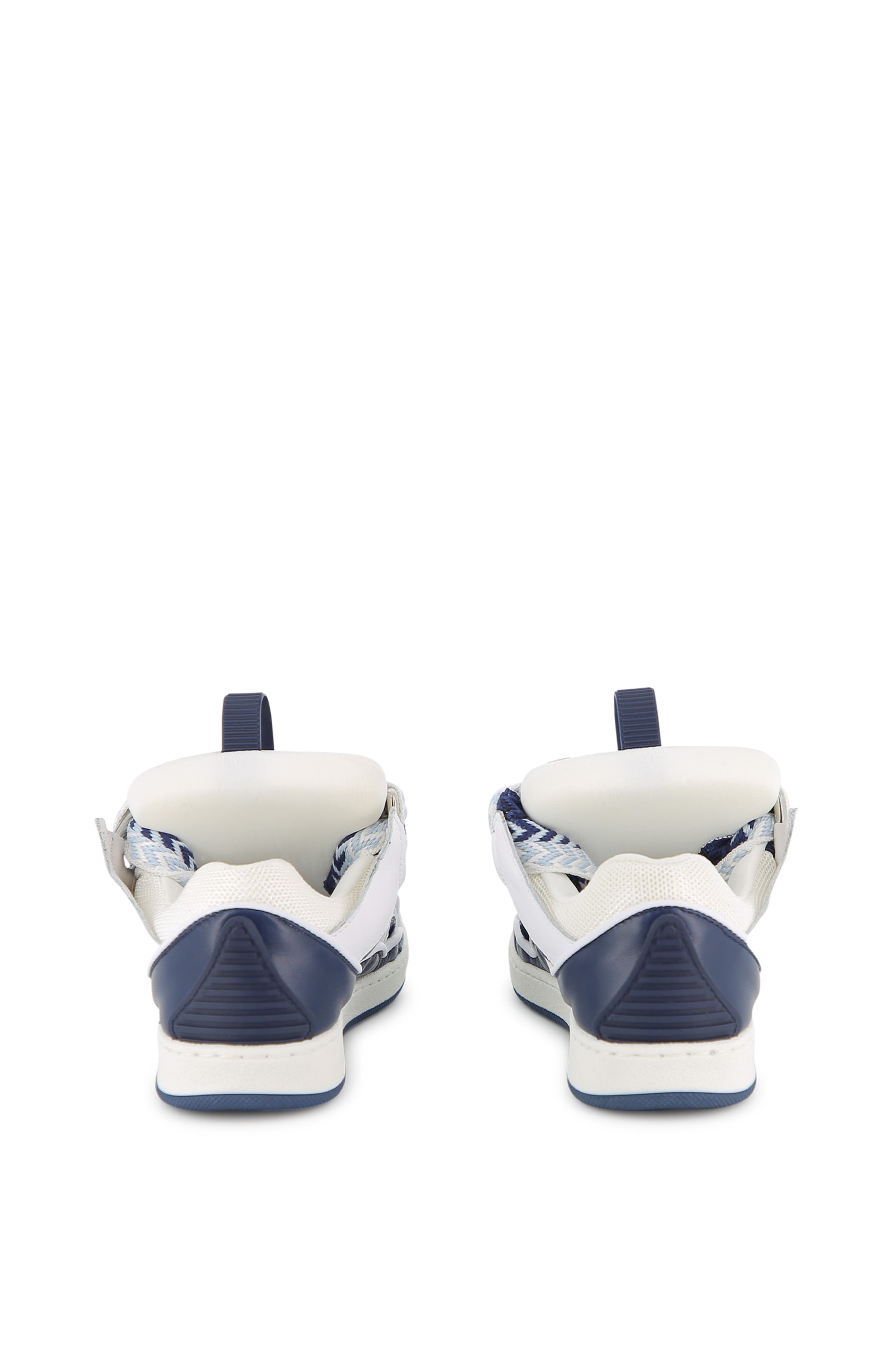 Lanvin Kids Curb Sneakers With Laces, Alternate, color, Navy Blue