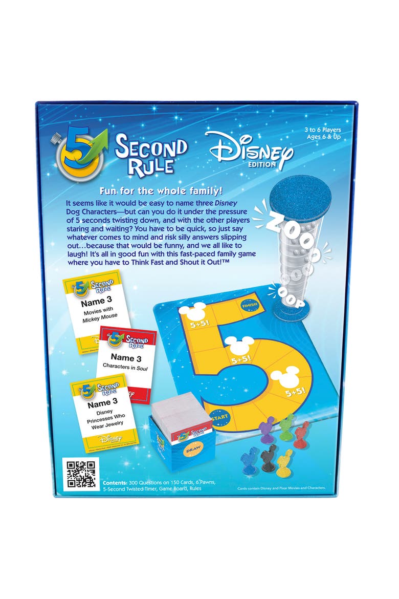 5 Second Rule Disney Edition Fun Family Game, Alternate, color, Multicolored