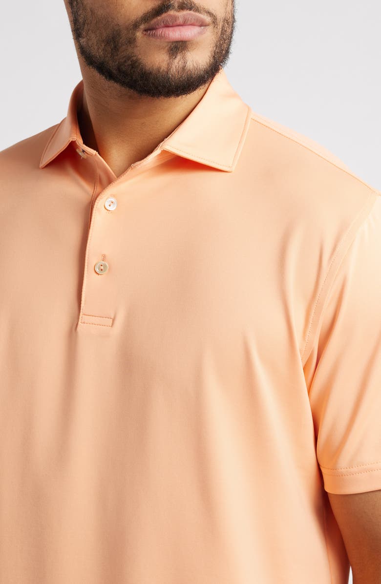 Peter Millar Crown Sport Summer Comfort Solid Performance Jersey Polo, Alternate, color, Papaya