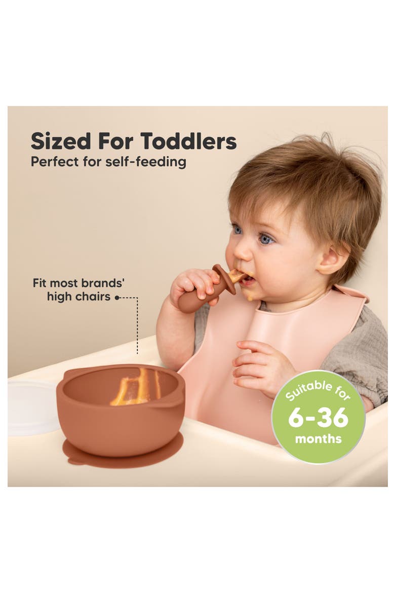 2-Pack Silicone Suction Bowls, Alternate, color, Terracotta