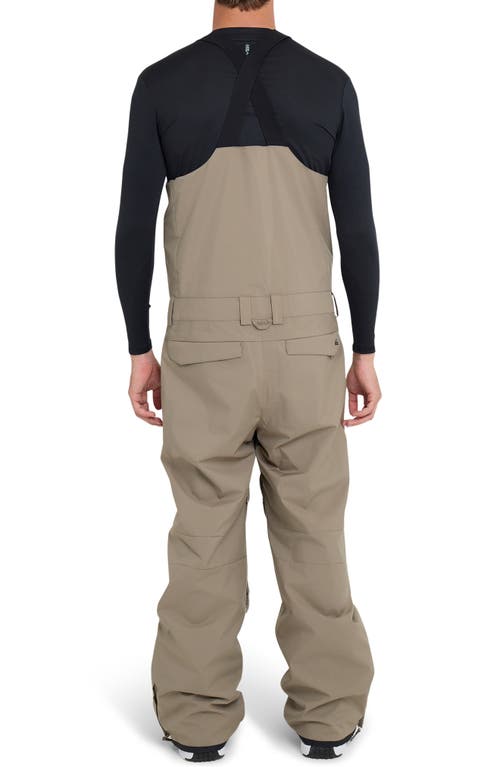 Quiksilver Utility Waterproof Snow Bib Ski Pants In Brown