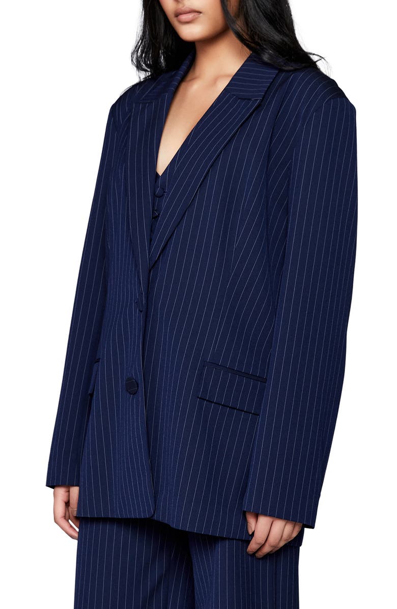 Bardot Pinstripe Blazer, Alternate, color,