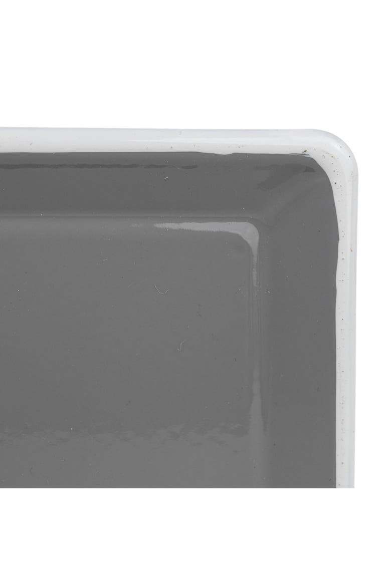 Square Shaped Trinket Tray Gray Metal, Alternate, color, Gray