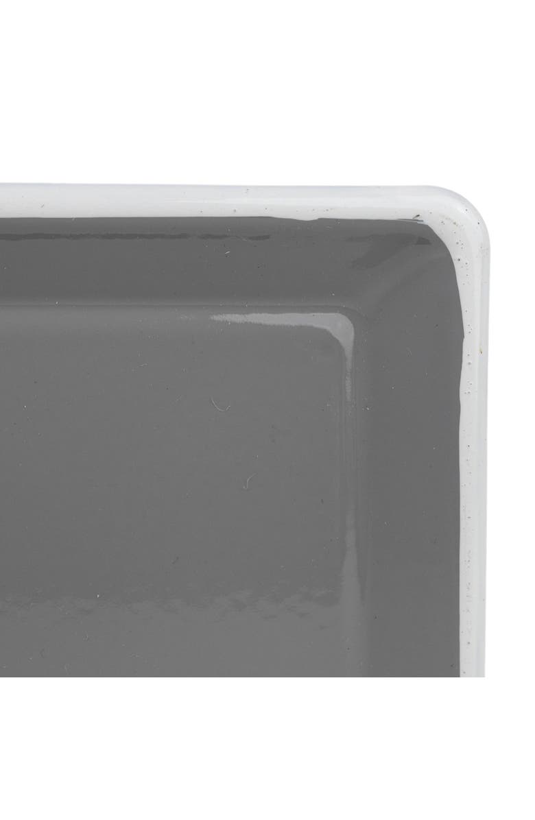 Foreside Home and Garden Square Shaped Trinket Tray Gray Metal, Alternate, color, Gray