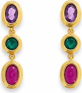 LA MENO Jewel Trio Drop Earrings