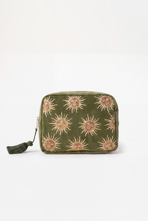 Sun Goddess Velvet Wash Bag