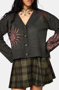 Disturbia Angela Celestial Jacquard Knit Cardigan